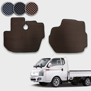 포터2 (EV공용) 전용 3D 엠보싱 차세대 고무매트 엣지형 운전석+조수석 세트