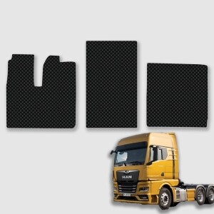 만 TGX 전용 3D 엠보싱 차세대 고무매트 1열 (3p)
