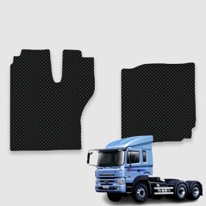 트라고 전용 3D 엠보싱 차세대 고무매트 1열 운전석+조수석 세트
